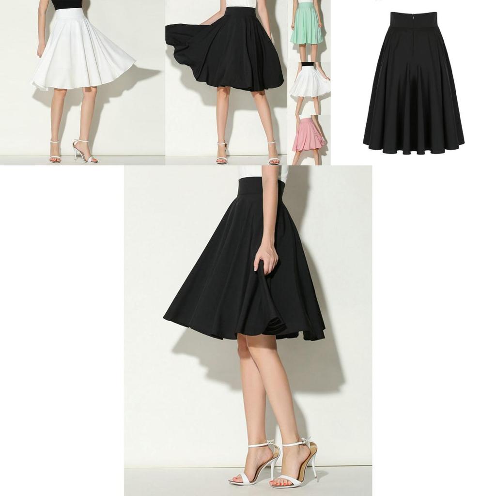 Premium Quality New Women Flared Knee Length Skater Skirt For Stylish Office Wear