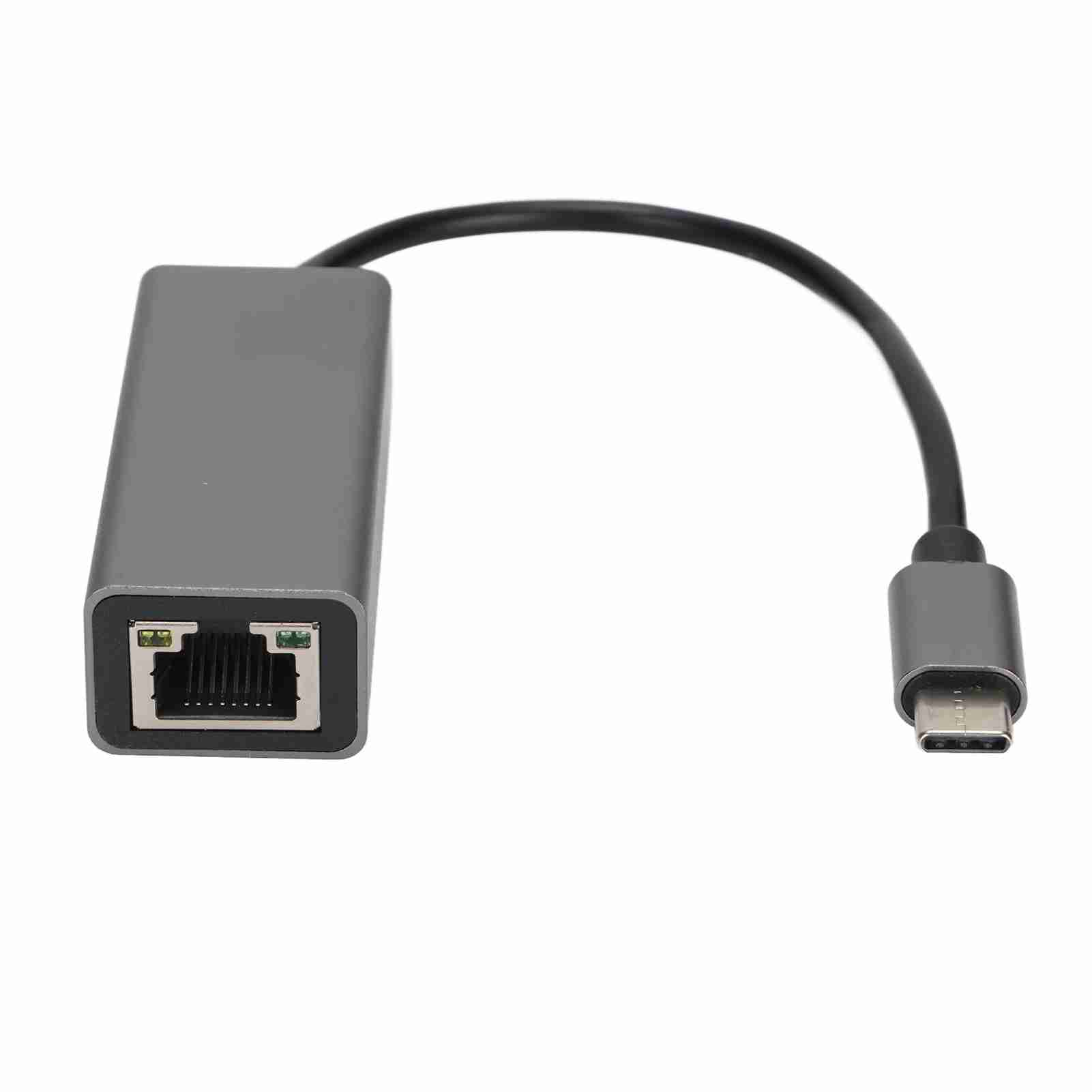 

Адаптер Ethernet USB C до RJ45 Ethernet Сірий Стабільна передача Адаптер Type C для MacBook Pro для