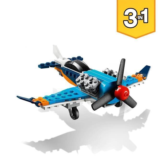 LEGO® Creator - L'avion À Hélice - 3-en-1 - Jouet Pour Enfants De 6 Ans Et +