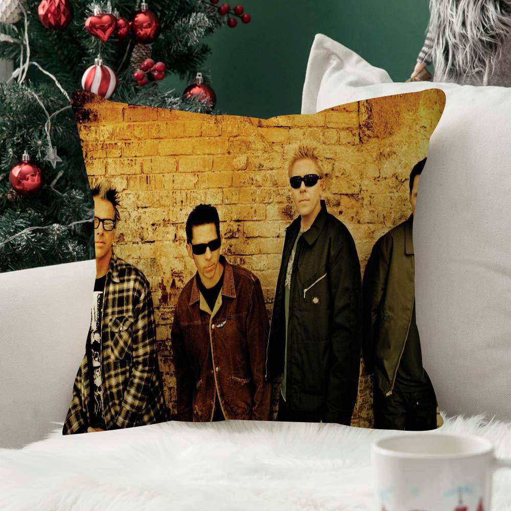 Pop Punk Band TThe OffspringS Print Throw Pillow Case Cushion Covers for Home Sofa Chair Decorative Pillowcases