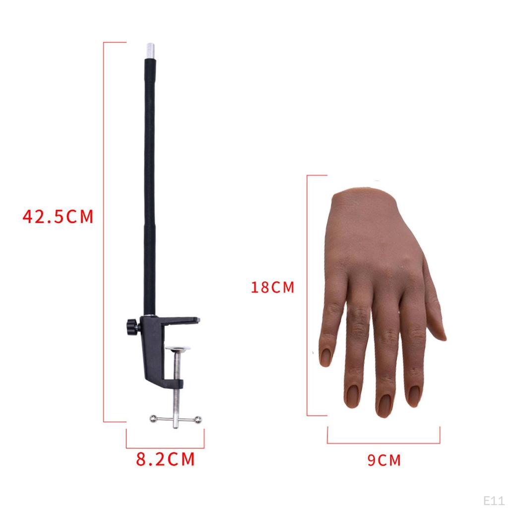 Nail Training Right Hand with Bracket Soft Fake Supply DIY Display