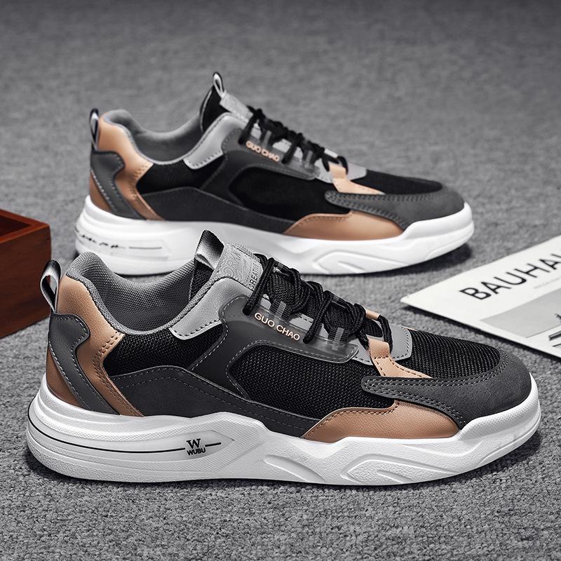 Mesh Breathable Sneakers Shoes Men Fashion Flat Lace Up Casual