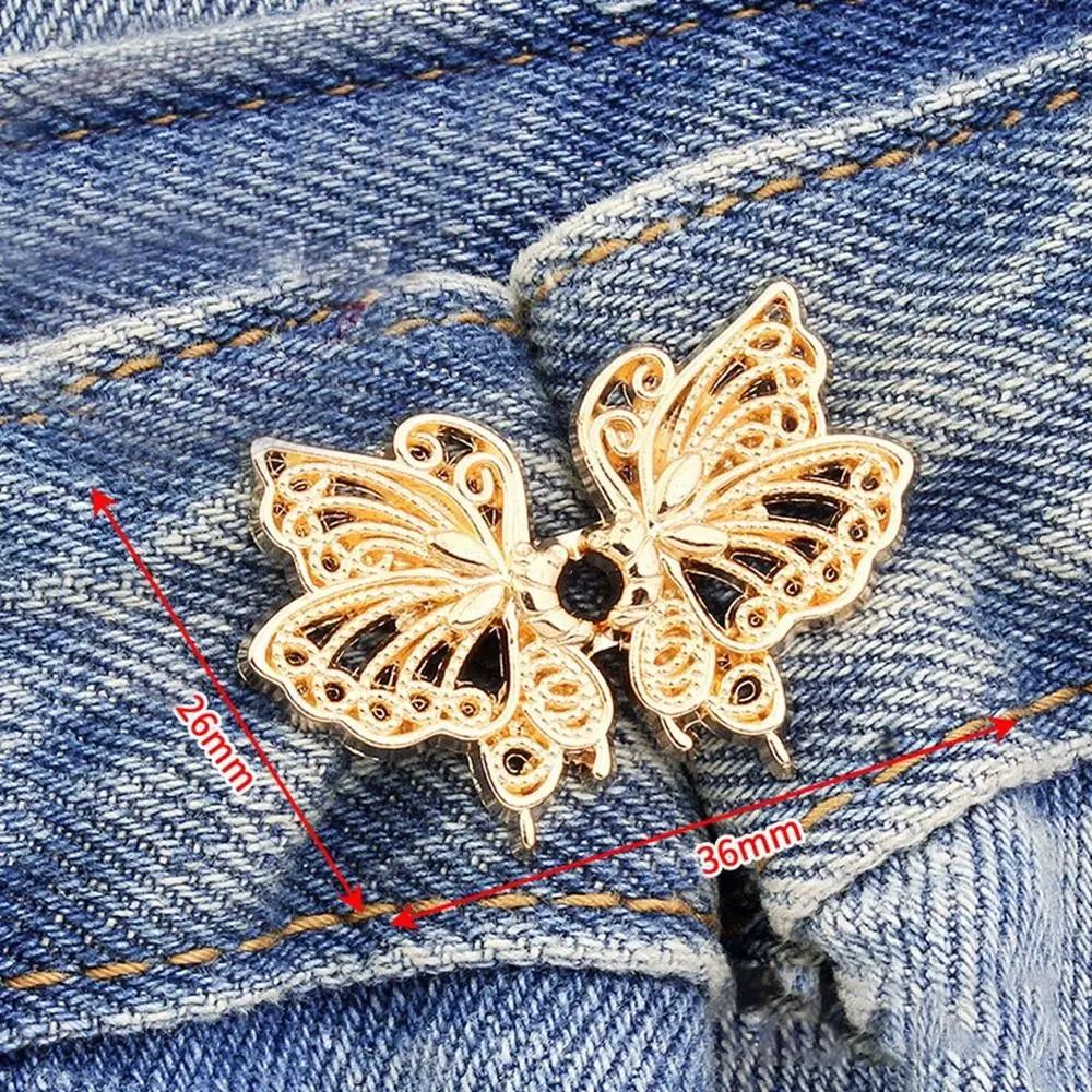 Bottone Vita Stretto per Pantaloni Jeans gonna da Donna Ornamenti Clip Vita Regolabile Spille Metalliche Accessori Abbigliamento Fai da Te Rimovibile