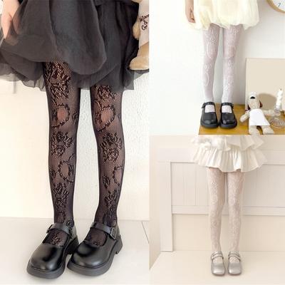 LiebesHerz Fischernetz Leggings für 3-12 Jahre Mädchen Frühling Strumpfhose Atmungsaktiv Dehnbar Strumpfhose Kinder Mückenschutz Lange Strümpfe