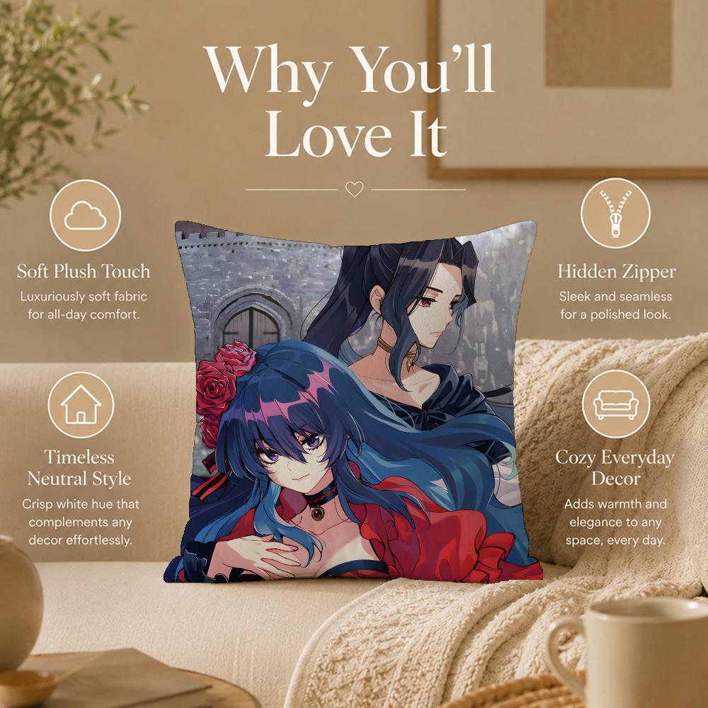Novel T-The Holy Grail of ErisS Cushion Cover Double-Sided Printed Pillow Cover Hypoallergenic Dust-Mite Proof