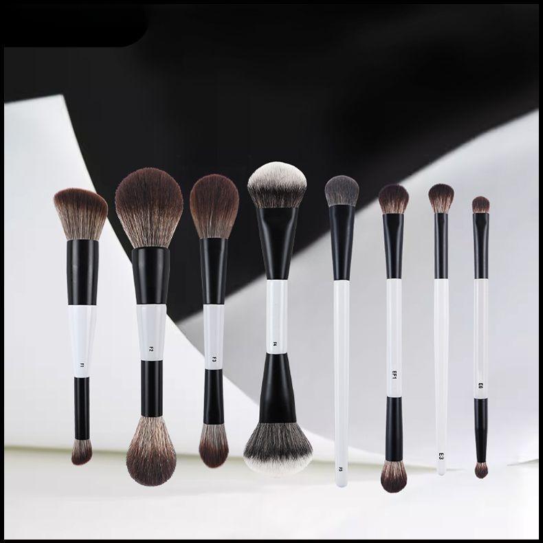 Makeup Brush Set F4 Dual Ended Foundation Face Brush E3 E6 EF1 Eyeshadow Brushes Double Ended Powder Blush Contour Cream Foundation