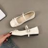 2024 Women Flat Shoes Round Toe Retro Mary Janes Loafers Female Belt Buckle Casual Autumn Lady Femme
