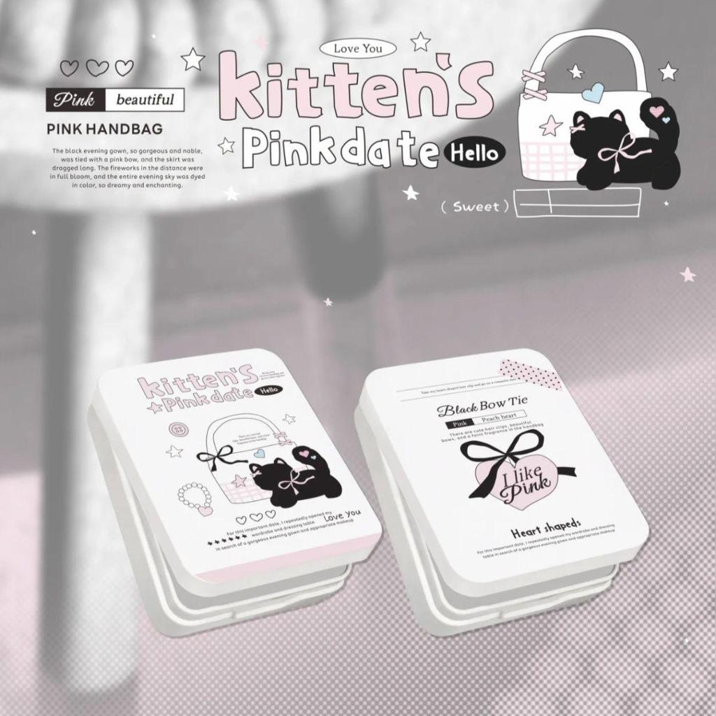 Cute Kitten Sticker & Card Storage Tin for Students