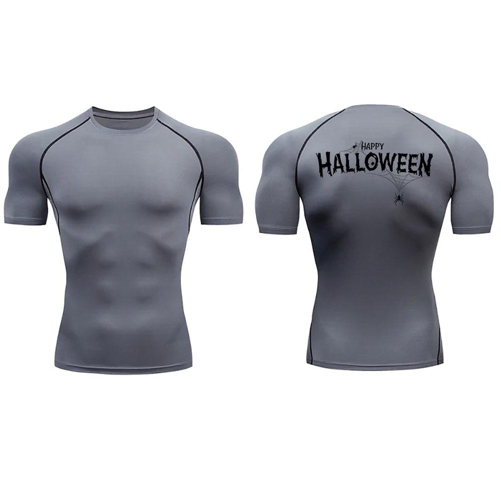 Maglietta a Compressione da Uomo 2024, T-Shirt con Stampa Festiva, Asciugatura Rapida, Traspirante, Manica Corta, Sport all'Aria Aperta, Corsa, S-3XL