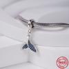 Fit Original Fasion Charms Bracelet 925 Sterling Silver Cat Whale Tail Pendant Dangle Charm Bead Diy Jewelry Making Berloque