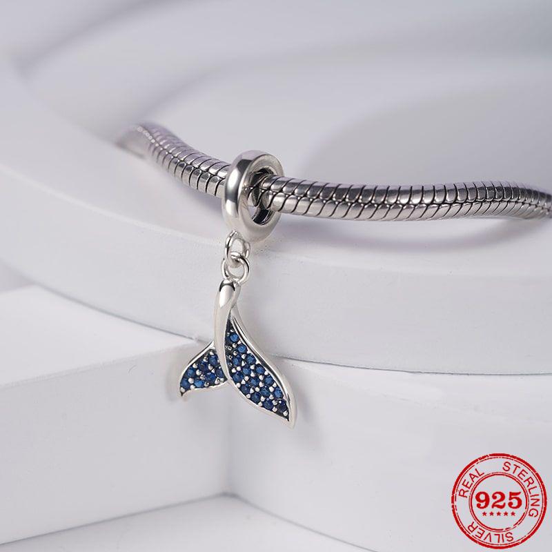 Fit Original Fasion Charms Bracelet 925 Sterling Silver Cat Whale Tail Pendant Dangle Charm Bead Diy Jewelry Making Berloque