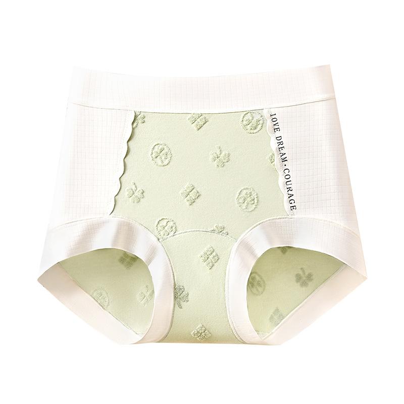Женские Весенние и Осенние Новые Хлопковые 10A Антибактериальные Дышащие Бесшовные Трусы с Высокой Талией M