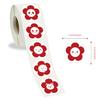 500 Cute Little Red Flower Decorative Sealing Stickers/Roll for Notebooks and Crafts