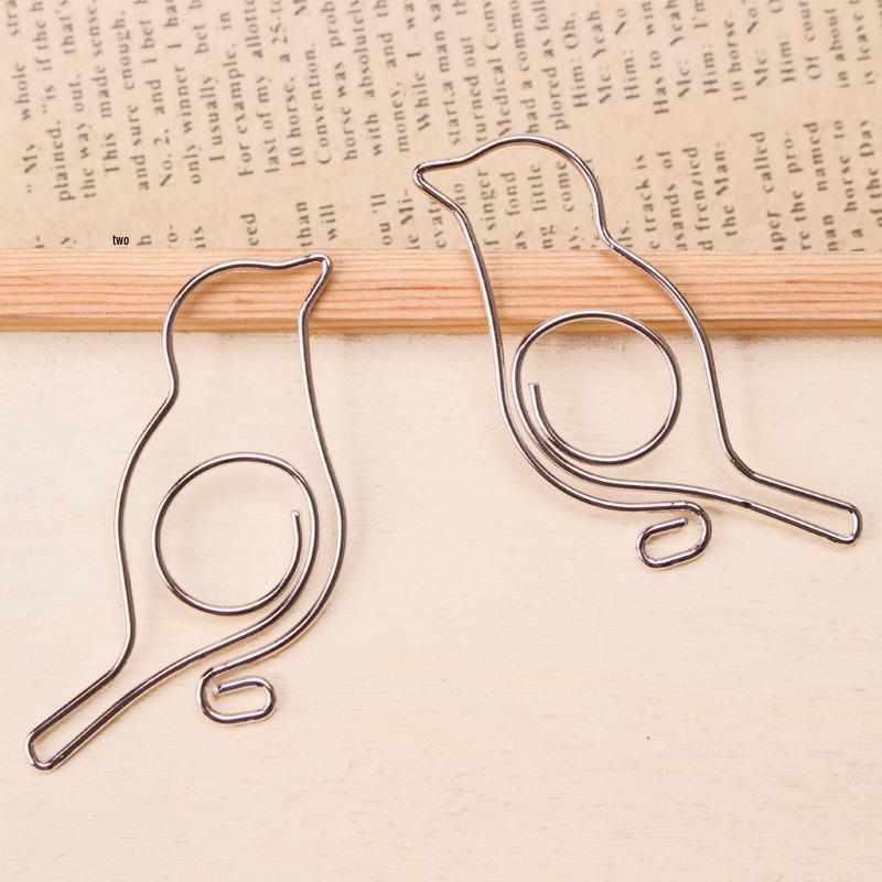 

Large Irregular Shaped Metal Bird Paper Clips for Creative Storage 50 x 32 mm срібний