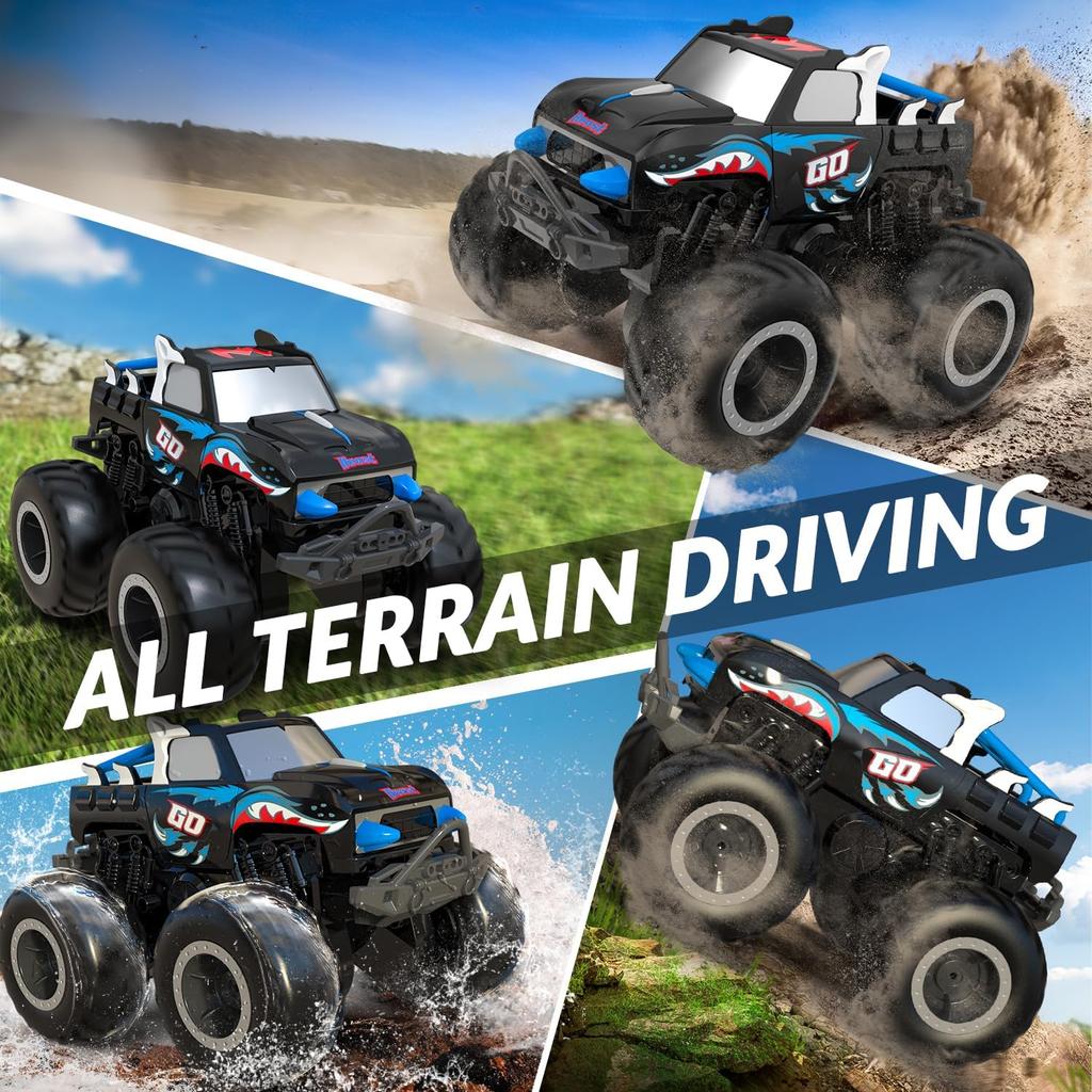 Amphibious Remote Control Car 2.4 1:20 GHz All Terrain Off-Road RC Car Pool Toys Remote Control Boat Gifts for Kids Boys