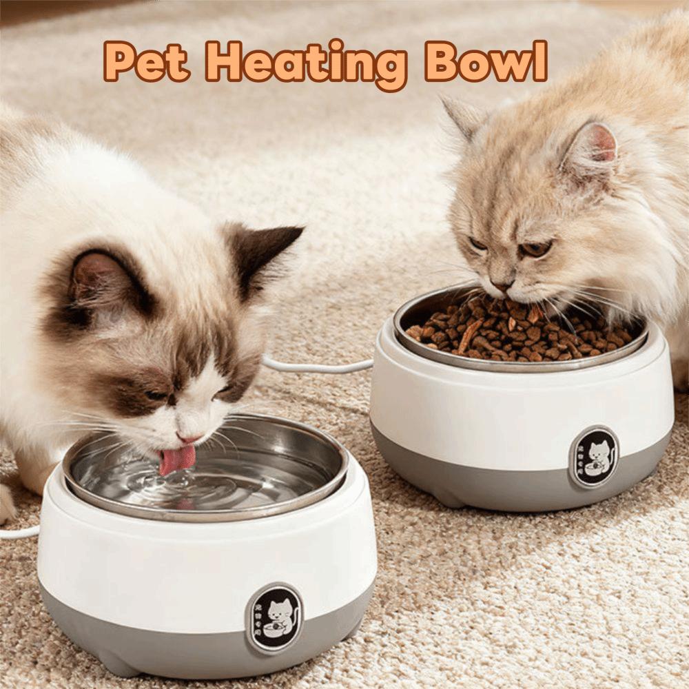 Stainless Steel Pet Heating Water Bowl Large Capacity Energy-saving Heating Water Basin Low Noise Removable Pet Water Feeder