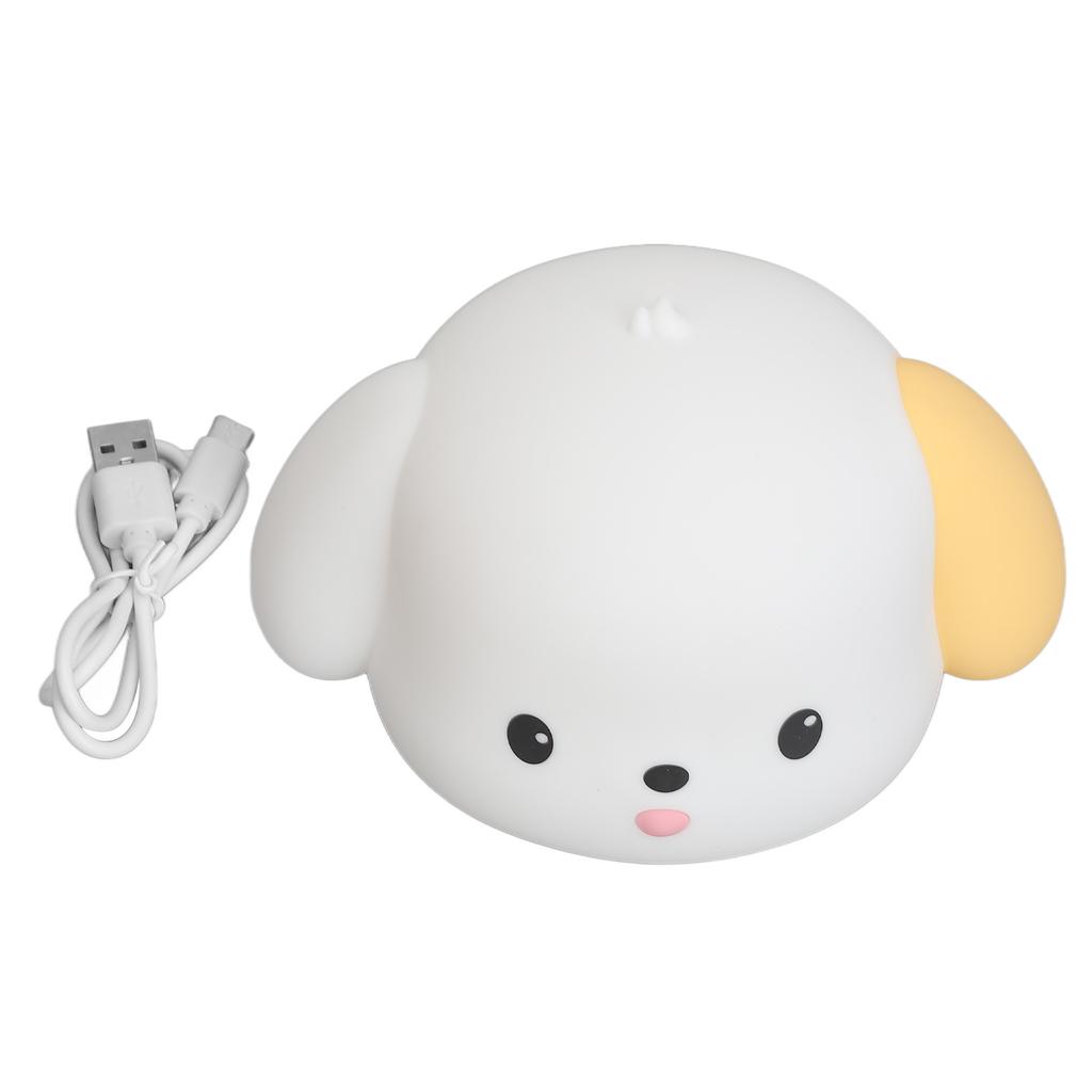 Pat Night Light Soft Silicone Small Dog Lamp Rechargeable Bedside Glowing Light Built In Battery