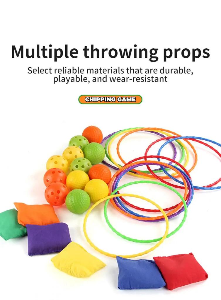 Non-Toxic 3 In 1 Loop Sandbag Golf Bean Bag Toss Game For Kids Outdoor Sport Toys Golf Chipping Game Golf Training Mat Children Toy Gifts