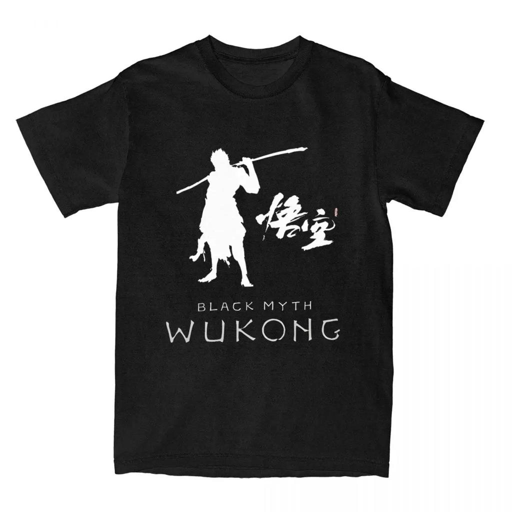 Haikyuu T-Shirt Black Myth Wukong Baumwoll-T-Shirts Wukong Spiel Trendy Cooles T-Shirt für Mann Strand Basic Lässige Kurzarm-Tees