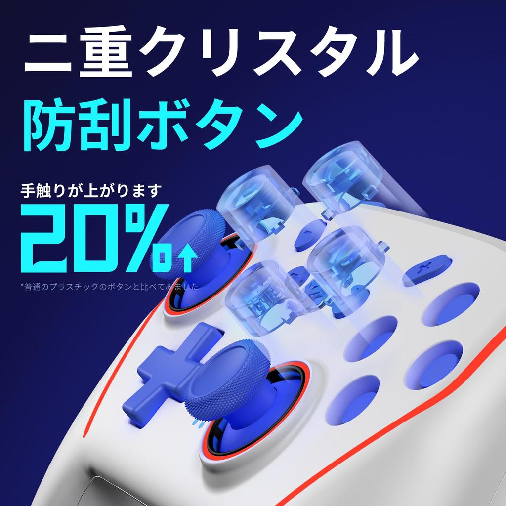 Ovladač NBCP pro s Bezdrátovým Rychlopalným Turbo a Makro Gyrem Kompatibilní s Obsahuje Japonský Návod k Použití x WOLF-V8 Switch/Switch 2,