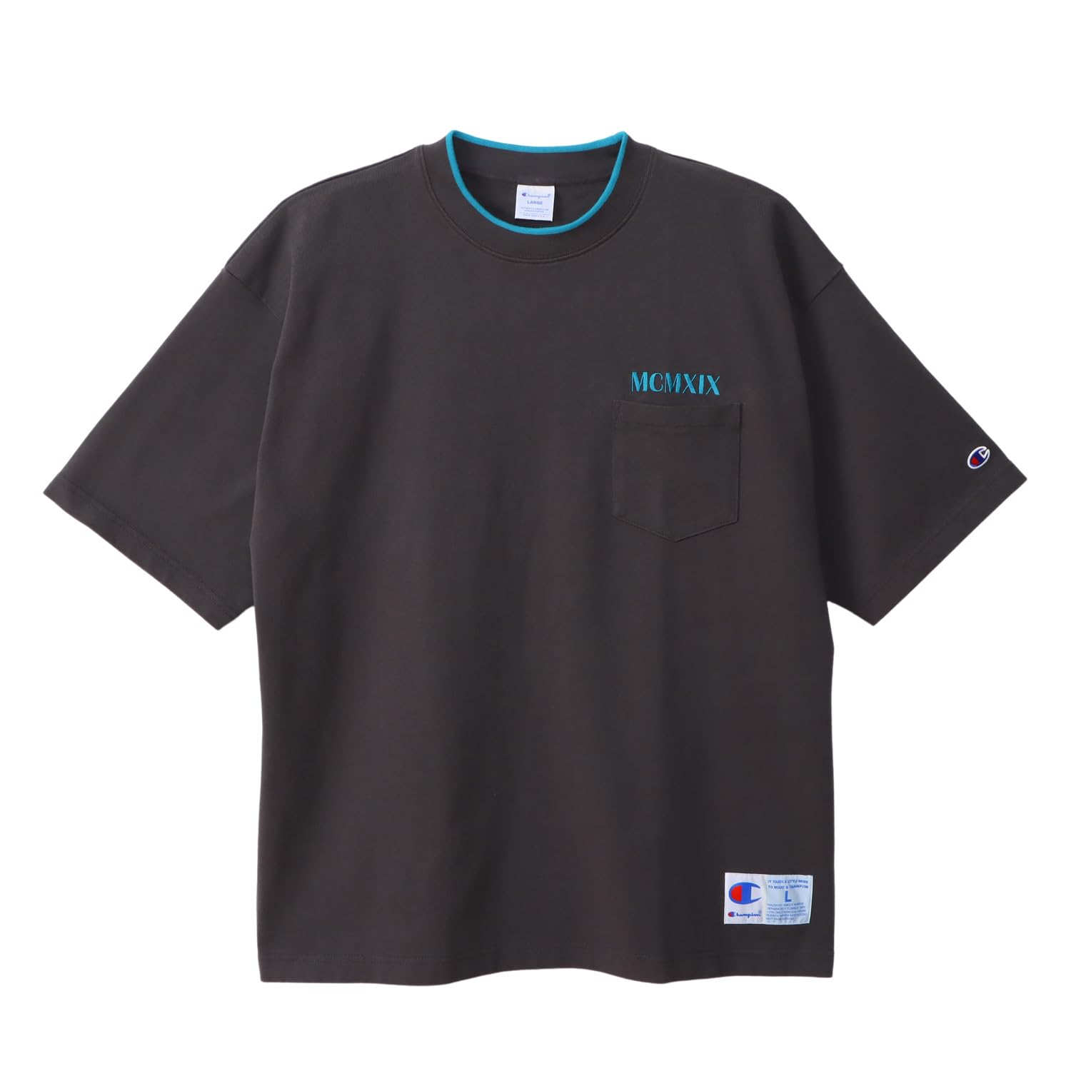 

Champion Short Sleeve Crew Cotton USA LooseFit Embroidered Short Sleeve Pocket Action Black Men s T-Shirt, Neck, 100% T-Shirt, Style, C3-B318, чёрный