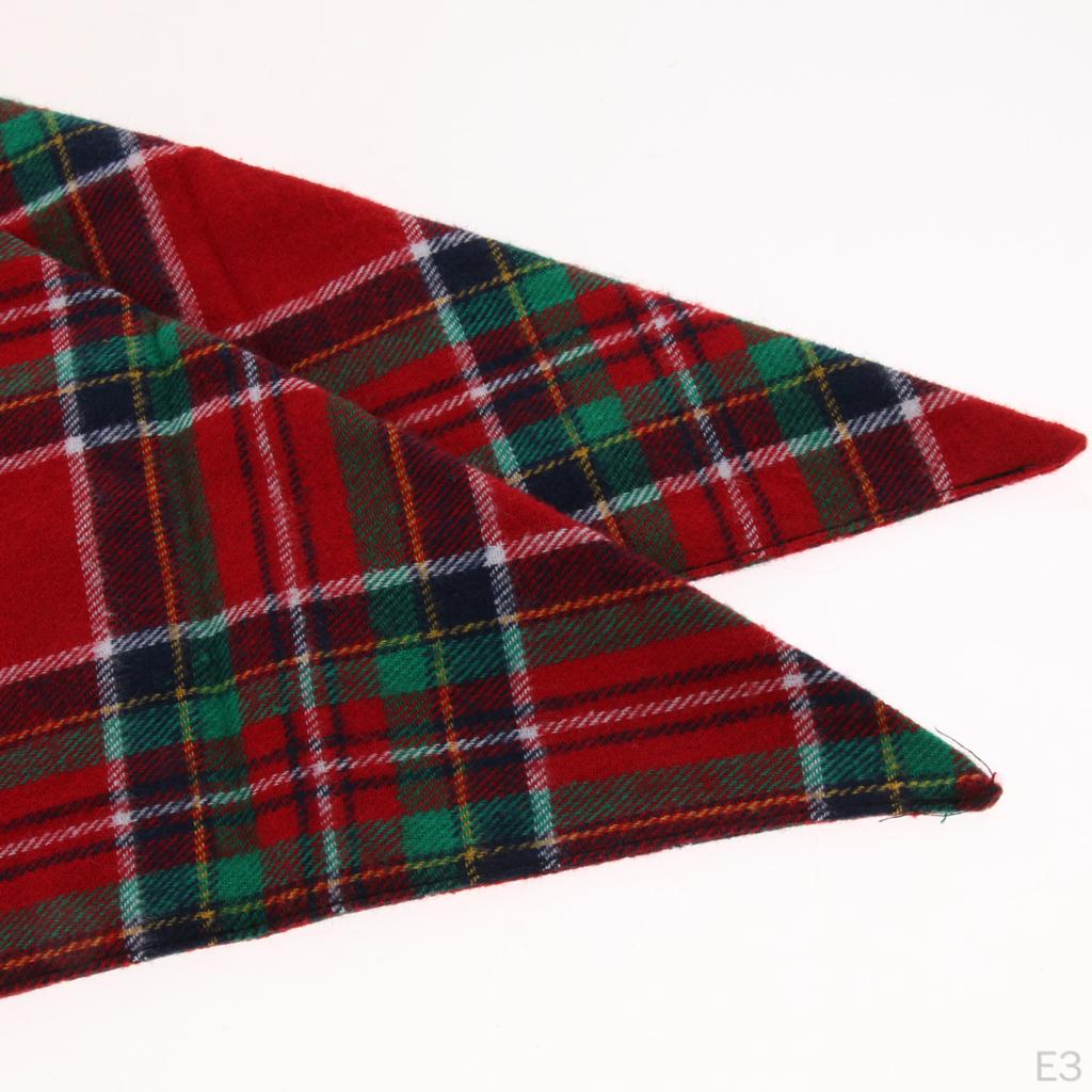& Cat Fabric Plaid Bandana Puppy Scarf Decorative Saliva Towel