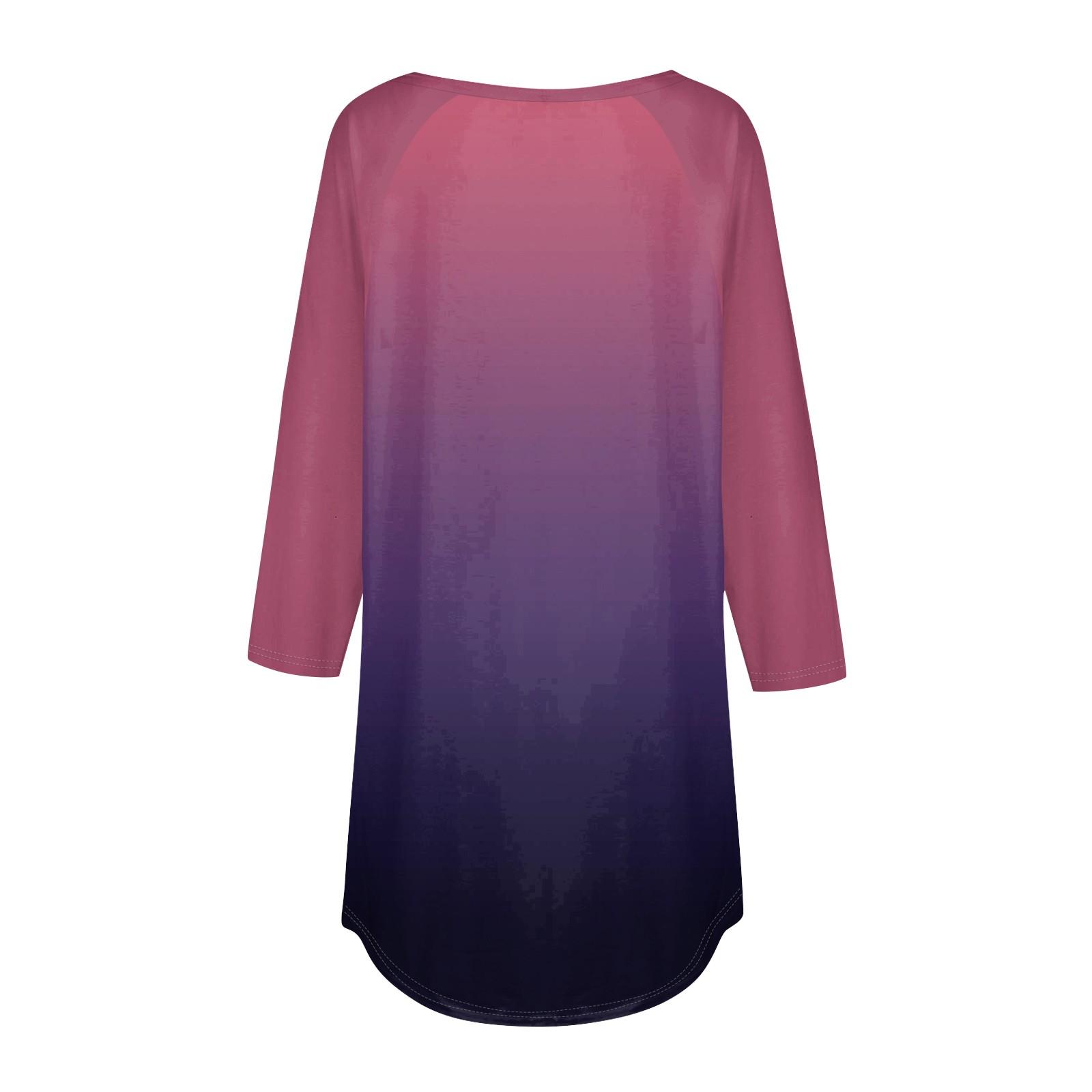 Женские модные повседневные топы для выхода в свет с принтом и рукавом реглан — фото 5