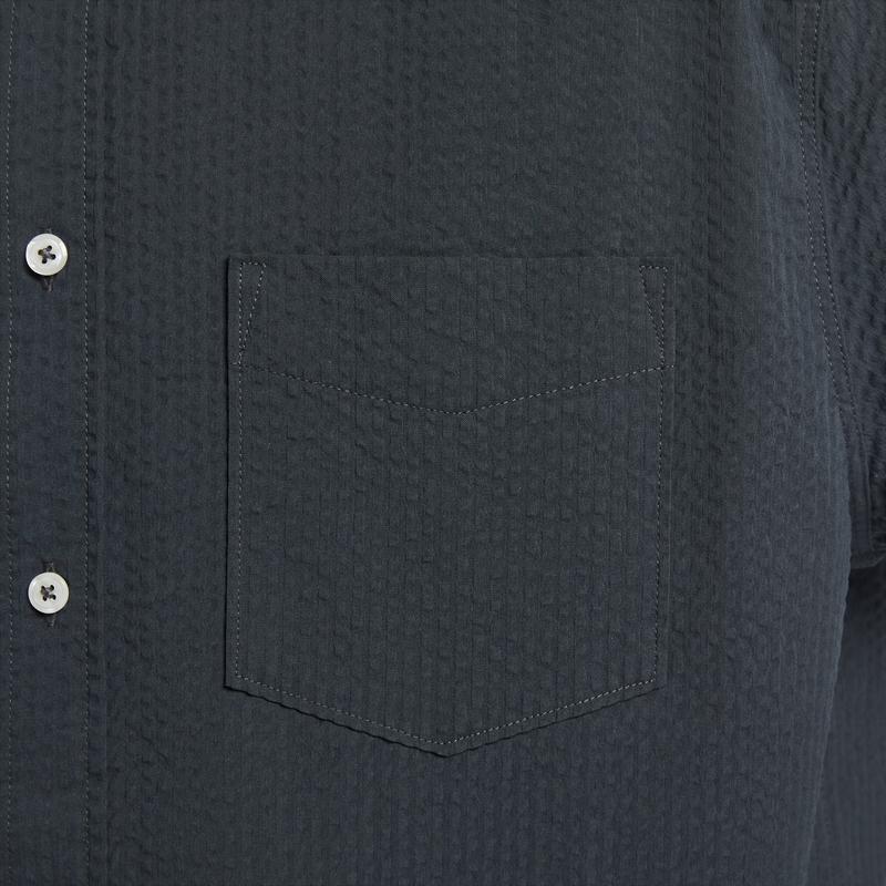 Nike SS24 Life Solid Color Sports Casual Comfortable Soft Lightweight Short Sleeve Shirt Men shirts Coal-Black FN3223060