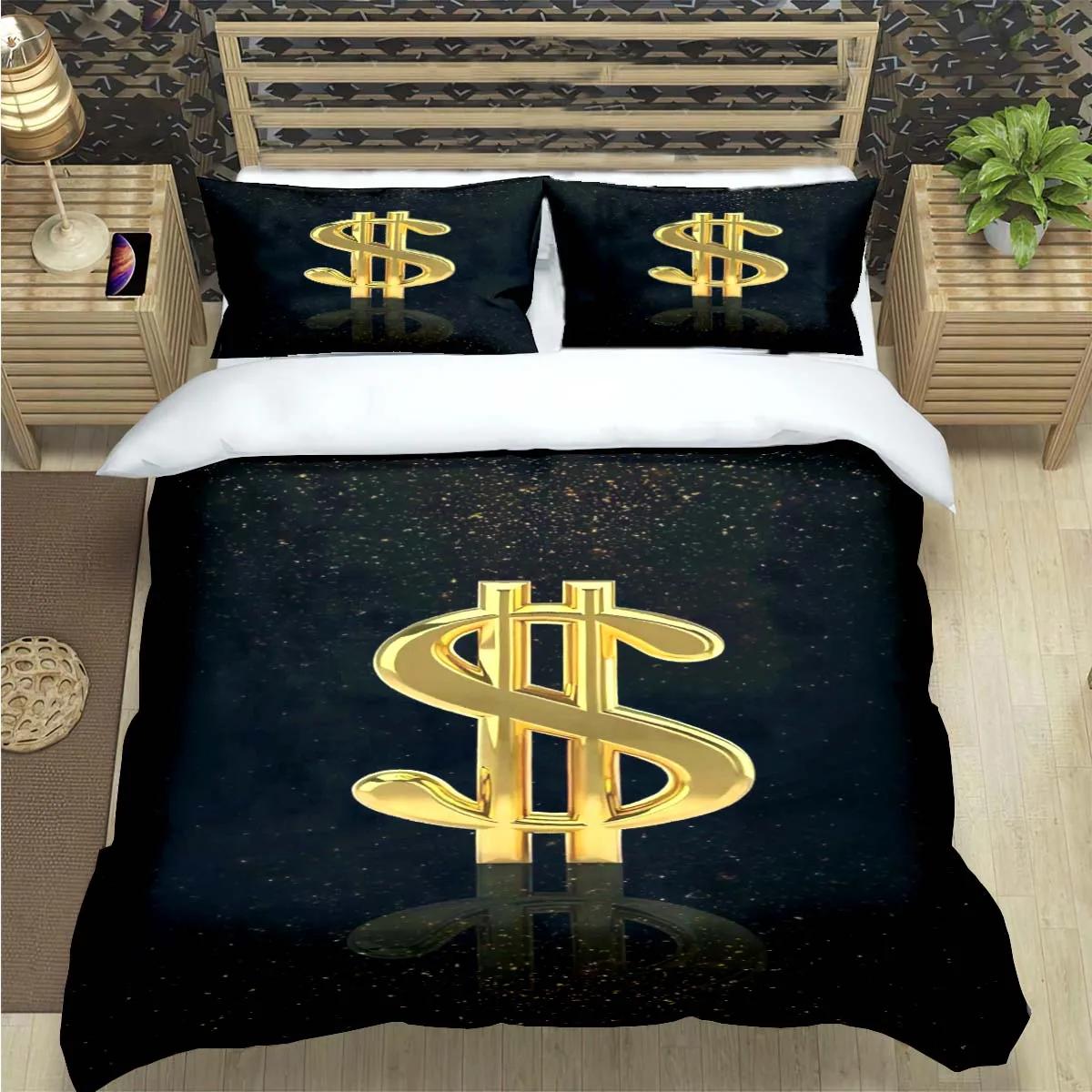 

Comforter Fashion 3D Funny Money Dollar Print Bedding Sets Bed Supplies Set Bed Comforter Set Bedding Set Luxury Gift Comforter (quilt)-EU Single(135*200cm)3pcs