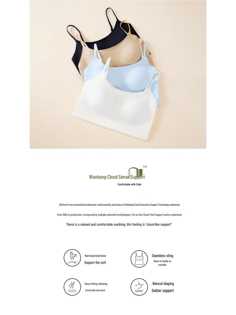 Spring Summer Seamless Strapless Slimming Vest Bra for Women