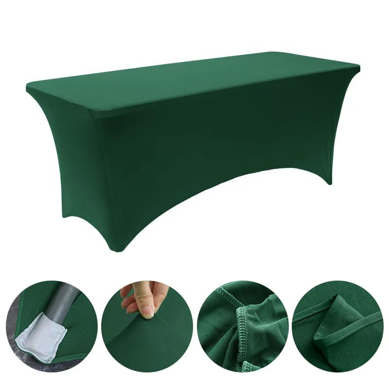 4/5/6/8FT Stretch Spandex Table Cover, Elastic Stretchable Patio Tablecloth Protector for Party Banquet Wedding christmas Events