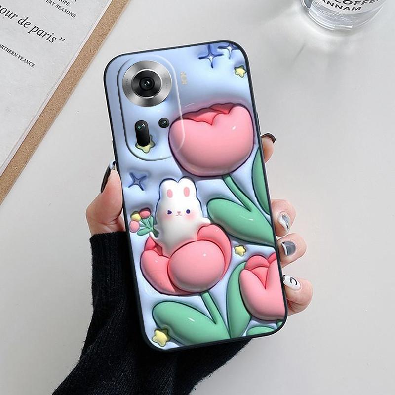 For Oppo Reno 11 5G Case CPH2599 Fashion Soft Silicone Back Cases for Oppo Reno11 Pro Reno 11F Reno11 F Phone Cover etui Fundas
