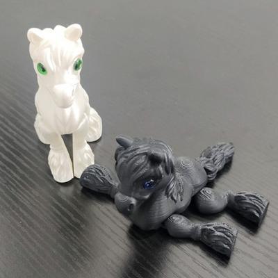 3D Printed Horse Fidget Toy Pony Figurine with Movable Joints Educational Animal Statue Model Desktop Decoration Ornament