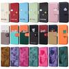 POCO C75 C65 Leather Case for Funda Xiaomi Redmi 14C 13C Note 14 13 4G Case Kawaii Cat Animal Wallet Phone Flip Back Cover Women