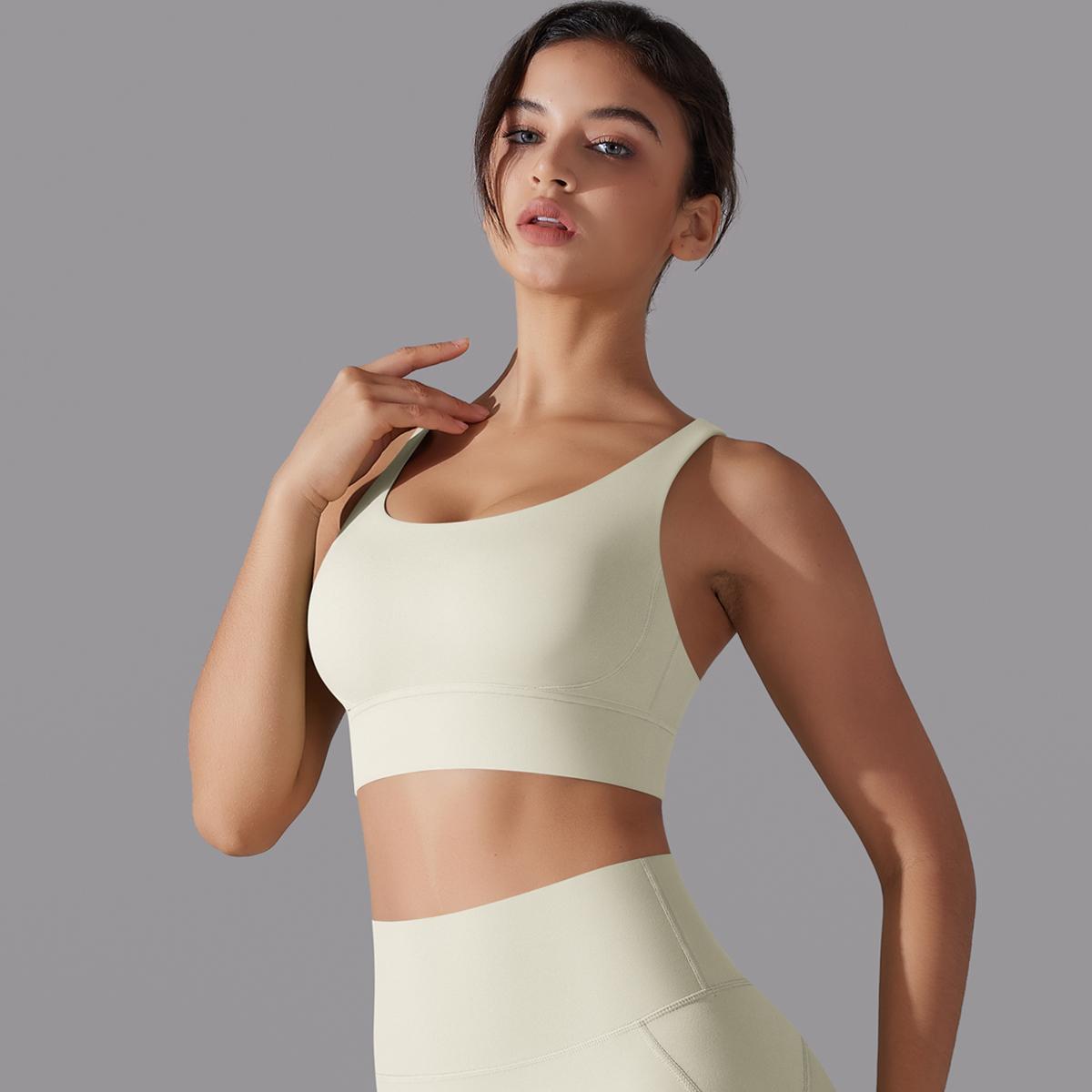 Auroth Back Cross Yoga Bra Womens Solid Color Gym Sports Жилет Beauty Back Fitness — фото 18