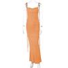 Abito Estivo Sexy Senza Schiena con Lacci da Donna Nuova Moda Senza Maniche Aderente Abito da Festa Club Femminile Tinta Unita Vita Alta Abiti Casual 24537