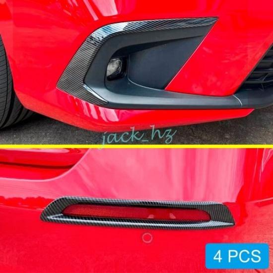 For Honda Civic Sedan -2024 Front + Rear Fog Light Cover Trims Accessories
