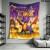 Spyro the Dragon Wall Tapestry Aesthetic Wall Hanging Printed Fabric Blanket Decorative Tapestries for Bedroom Living Room Home Decor