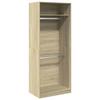 VidaXL Garde-robe chêne sonoma 80x50x200 cm bois d'ingénierie, armoire de rangement, organisateur de garde-robe, armoire, 3307794