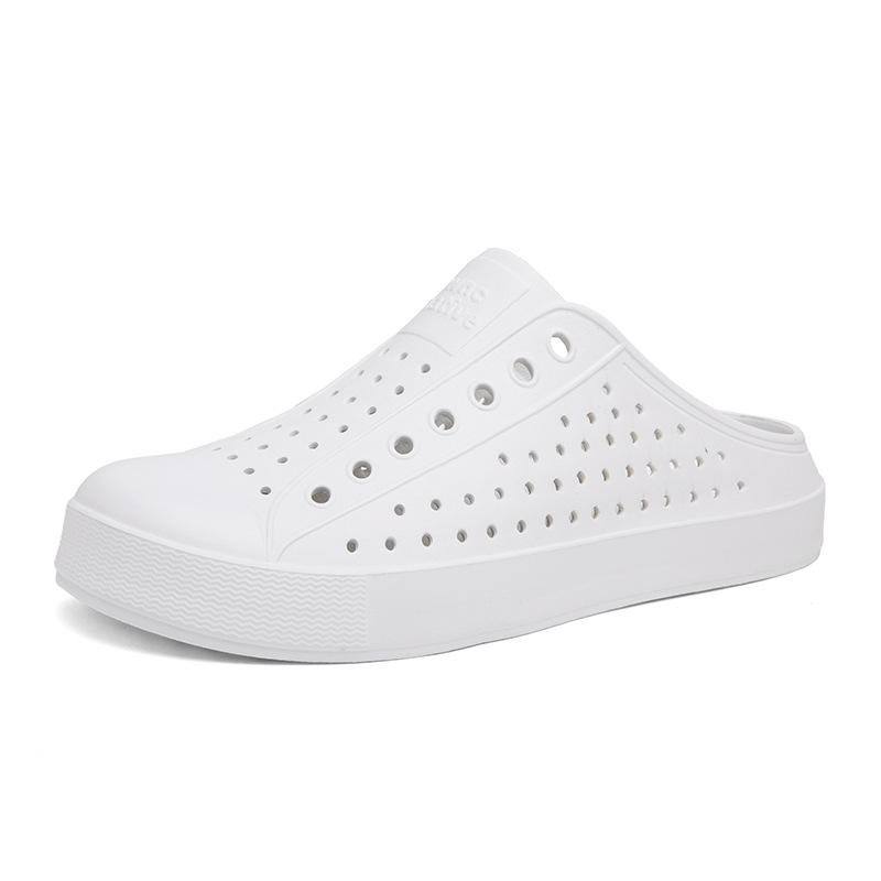 Summer Bamboo tune hole shoes for men and women casual breathable soft sole non-slip hollow wading cool slippers, outdoor