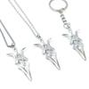 Anime Misa Amane Cosplay Necklace Halberd Pendant Necklaces Keychain Cosplay Jewelry Gifts