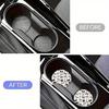 2pcs Black Bow Tie Car Cup Holder Coasters - Non-Slip Rubber Drink Mats with Elegant Bow Tie & Leaf Pattern, Fit for Car Cup Holders