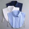 Damen Baumwolle Falscher Kragen Bluse Vintage Einfarbig Abnehmbarer Hemdkragen Falscher Kragen Revers Bluse Oberteil Damen Kleidung Accessoires