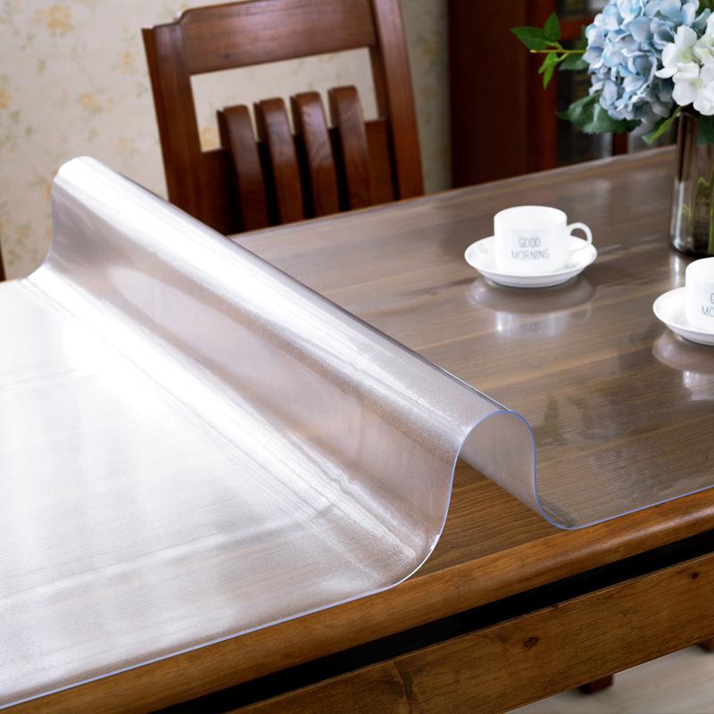 Factory Direct Sales, Tablecloth Waterproof And Oil-Proof Leave-In Pvc Soft Glass Household Nordic Dining Table Cloth Coffee Table Mat Thickened