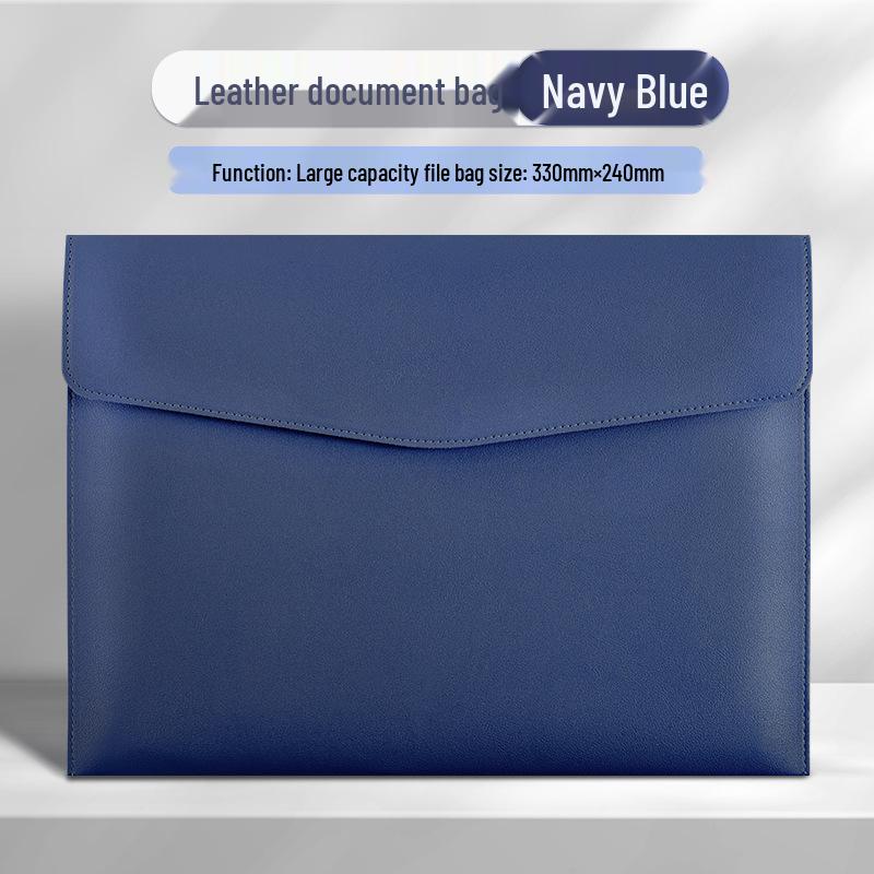 Imitation Leather A4 File Bag: Large Capacity Document Holder, Customizable with Company Logo
