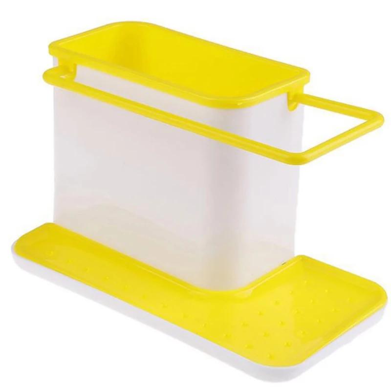 New Storage Shelf Sponge Holder Draining Sink Box Kitchen Organizer Draining Rack Dish Storage Rack Stands Utensils Towel Rack