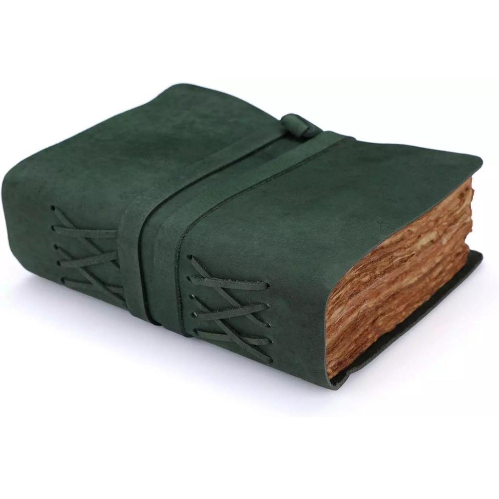 Vintage Leather Bound Journal for Writing, 240 Pages 7 X 5 Inches, Deckle Edge