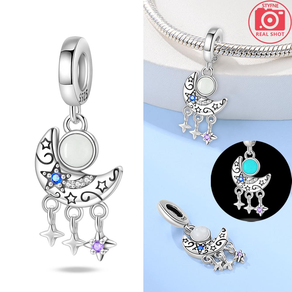 Blue Moon Nightlight Butterfly Astronaut Original Charms Beads Fit Bracelet Copper Women Jewelry Making Diy Accessory Gifts
