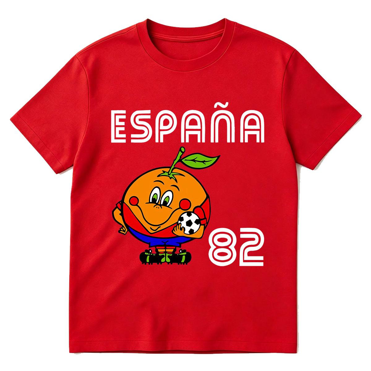 Naranjito Espana 82 Spain Mascot 1982 Football Funny T-shirt Fashion Short Sleeve T-shirts Unisex Women Clothing 100% Cotton Tshirt S