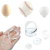16Pcs Clear Baseball Stands Plastic Round Display Stand Clear Rings Baseball Stands for Spheres Jewelry Collections